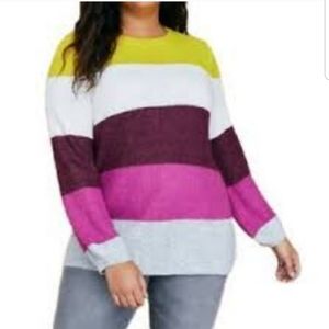 Lane Bryant striped sweater
